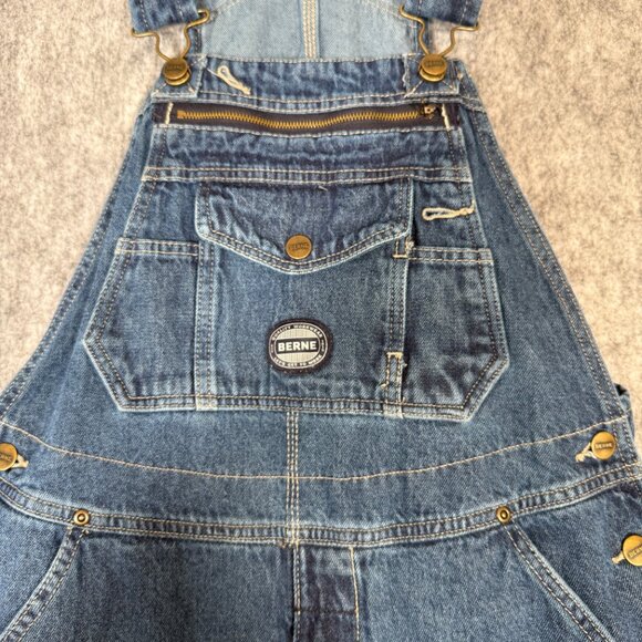 Berne Blue Workwear Overalls Carpenters Loop Straight Leg 100% Cotton 38 - Picture 6 of 10